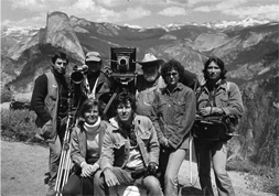 The film crew shooting Ansel Adams Photographer in Yosemite National Park